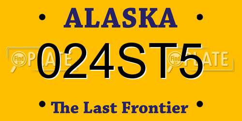 024ST5 Alaska License Plate