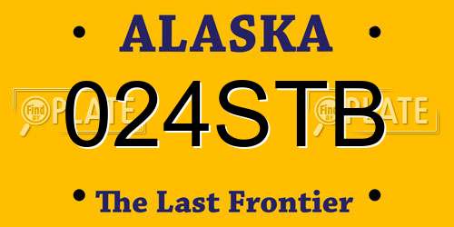 024STB Alaska License Plate