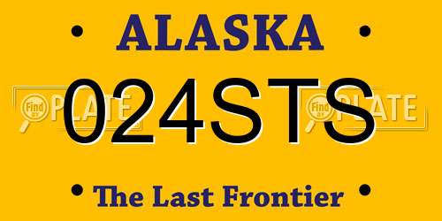 024STS Alaska License Plate