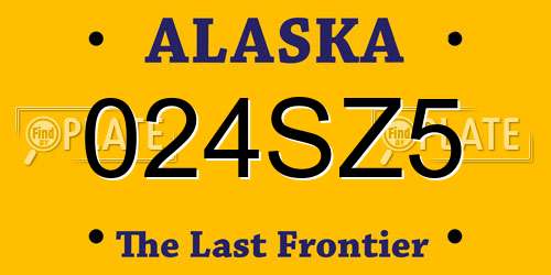 024SZ5 Alaska License Plate