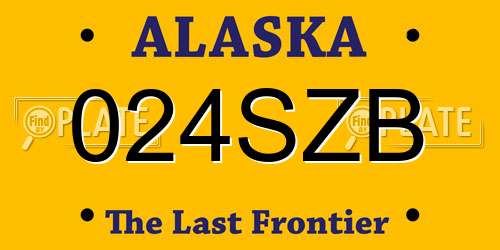 024SZB Alaska License Plate