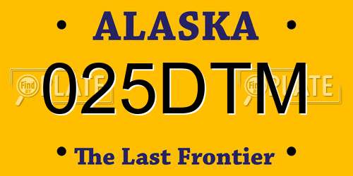 025DTM Alaska License Plate