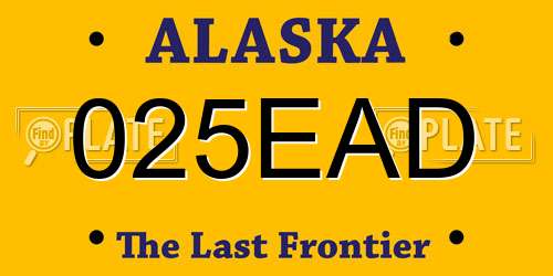 025EAD Alaska License Plate