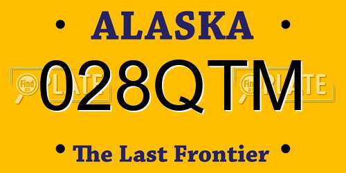 028QTM Alaska License Plate