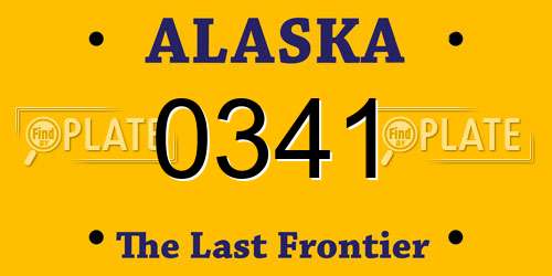 0341 Alaska License Plate