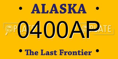 0400AP Alaska License Plate