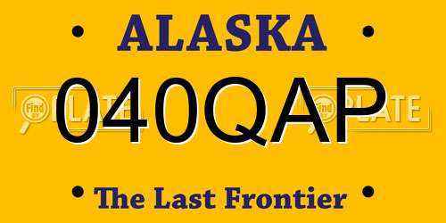 040QAP Alaska License Plate