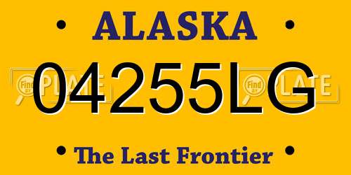 04255LG Alaska License Plate
