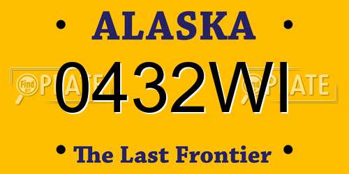 0432WI Alaska License Plate