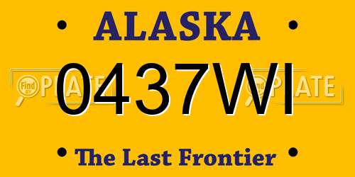 0437WI Alaska License Plate
