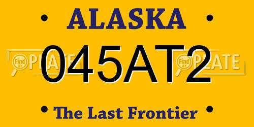 045AT2 Alaska License Plate