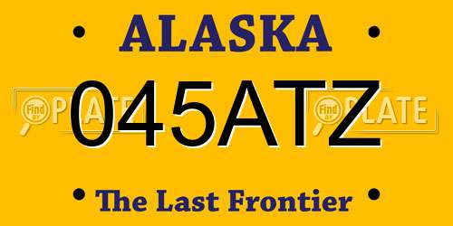 045ATZ Alaska License Plate
