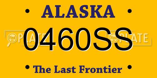 0460SS Alaska License Plate