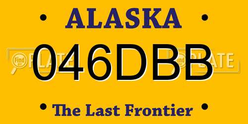 046DBB Alaska License Plate