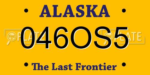 046OS5 Alaska License Plate