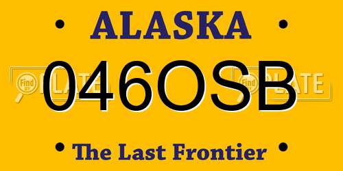 046OSB Alaska License Plate