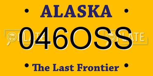 046OSS Alaska License Plate