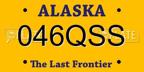 046QSS Alaska License Plate