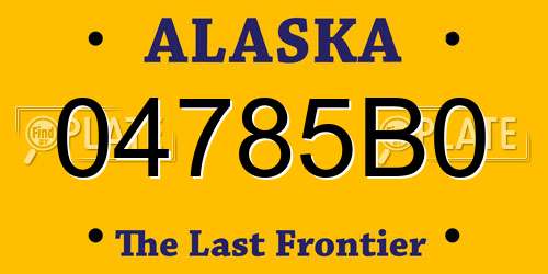 04785B0 Alaska License Plate