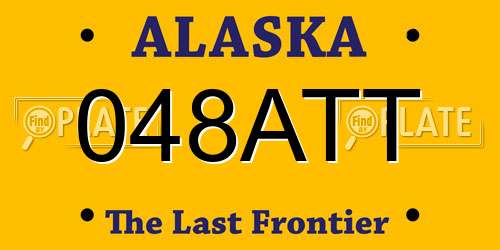 048ATT Alaska License Plate