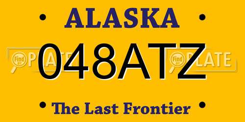 048ATZ Alaska License Plate