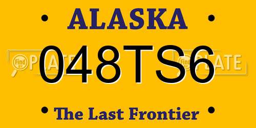 048TS6 Alaska License Plate
