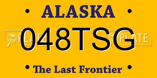 048TSG Alaska License Plate