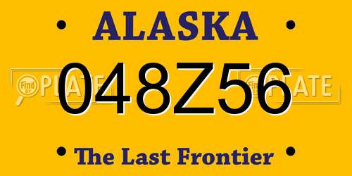 048Z56 Alaska License Plate