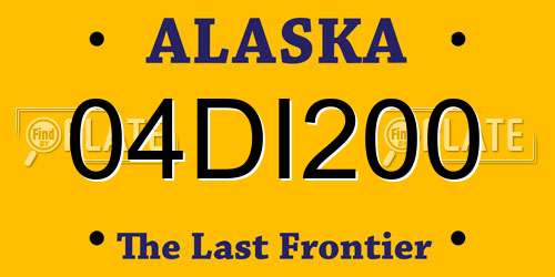 04DI200 Alaska License Plate