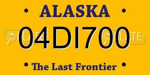 04DI700 Alaska License Plate