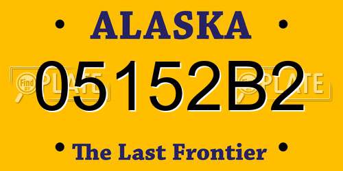 05152B2 Alaska License Plate