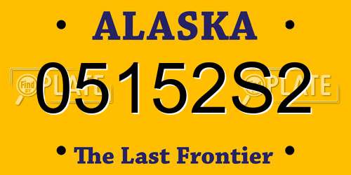 05152S2 Alaska License Plate