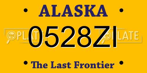 0528ZI Alaska License Plate