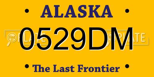0529DM Alaska License Plate