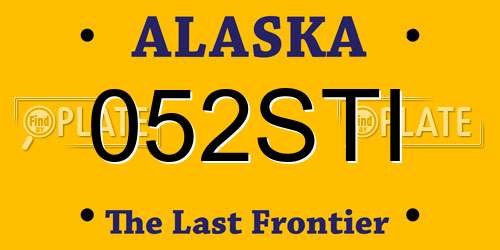 052STI Alaska License Plate