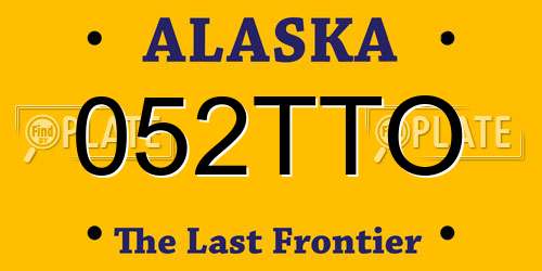052TTO Alaska License Plate