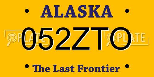 052ZTO Alaska License Plate