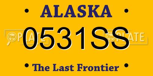 0531SS Alaska License Plate