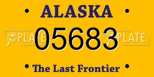 05683 Alaska License Plate