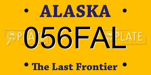 056FAL Alaska License Plate