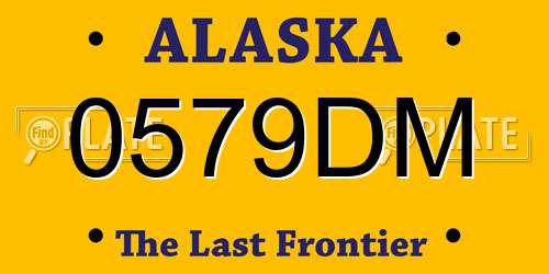 0579DM Alaska License Plate