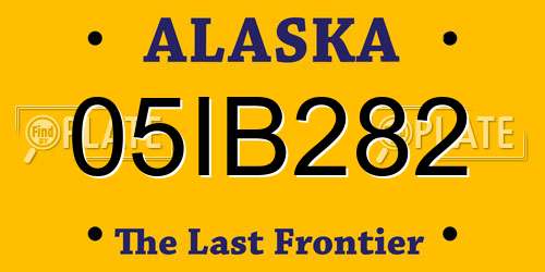 05IB282 Alaska License Plate
