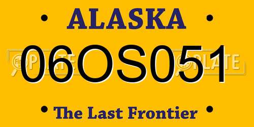 06OS051 Alaska License Plate