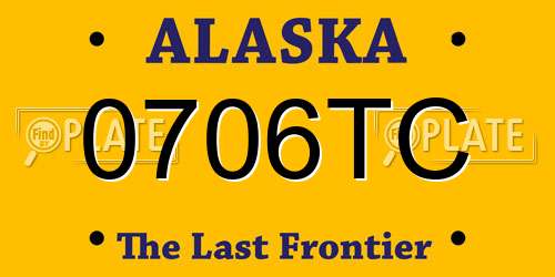 0706TC Alaska License Plate