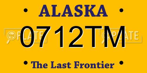 0712TM Alaska License Plate