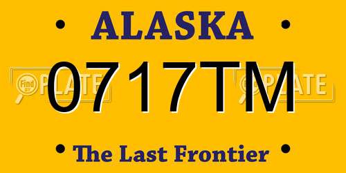 0717TM Alaska License Plate