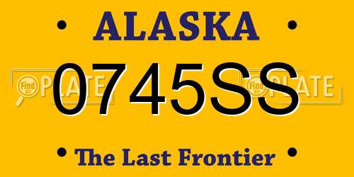 0745SS Alaska License Plate