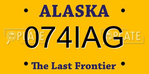 074IAG Alaska License Plate