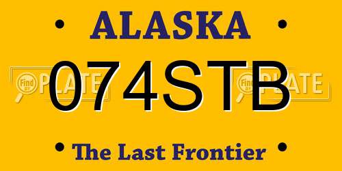 074STB Alaska License Plate