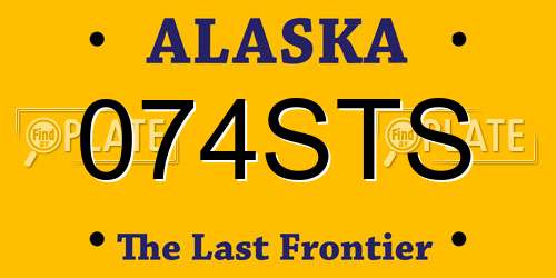 074STS Alaska License Plate